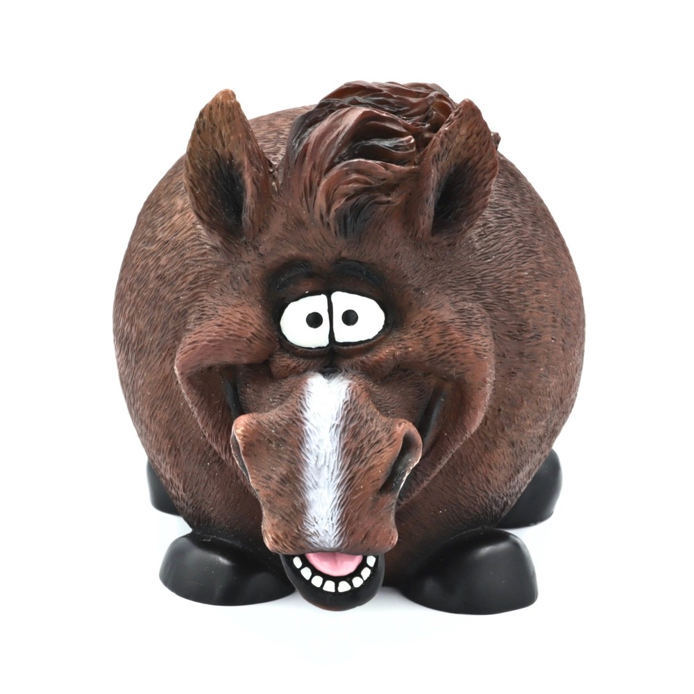 SWIBCO Horse Piggy Bank Kids OS Brown Cartoon Round Resin Coin Bank Decor